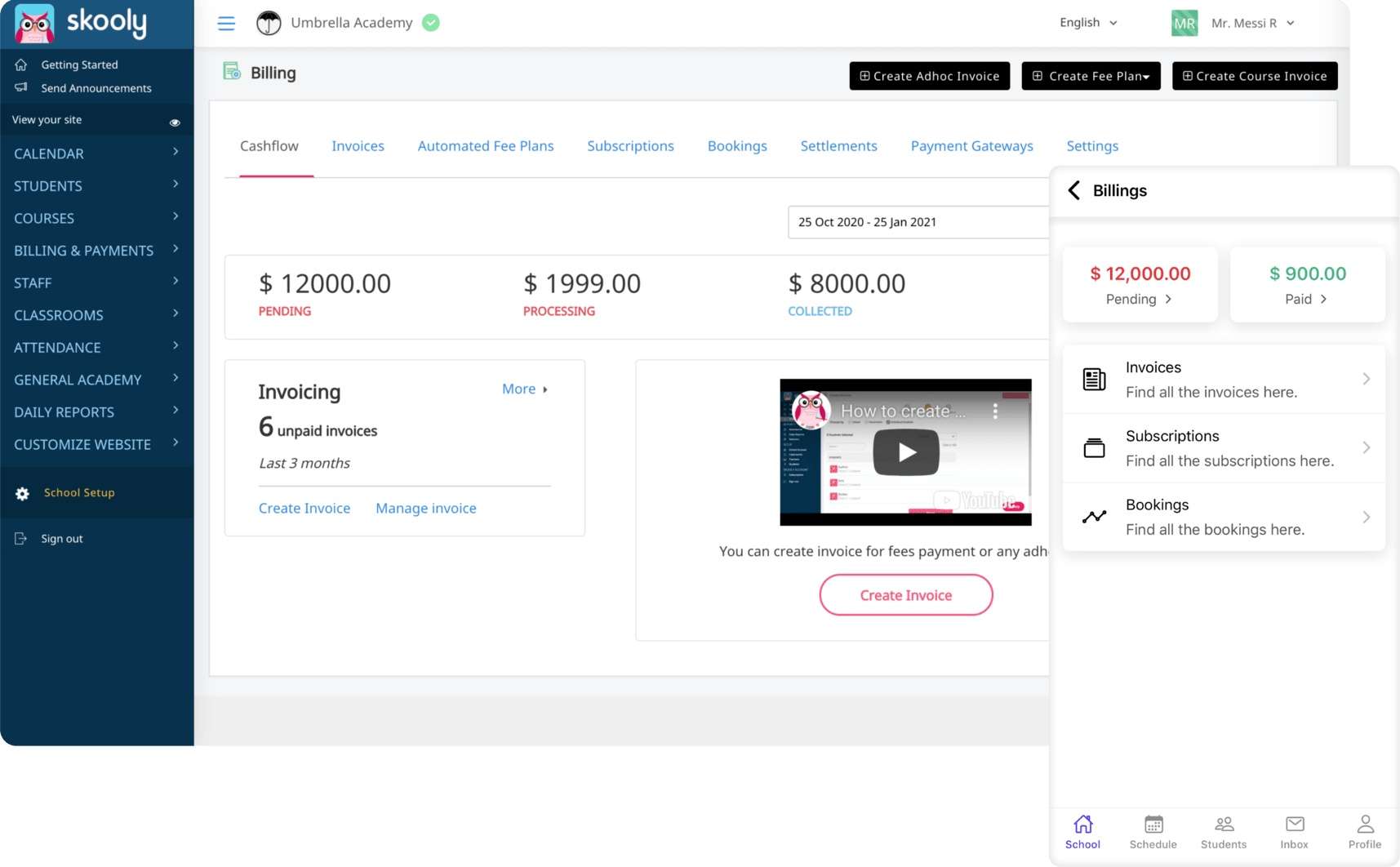 School Billing, Invoicing, Payments System & Software  - <span class='notranslate'>Skooly | Try for Free