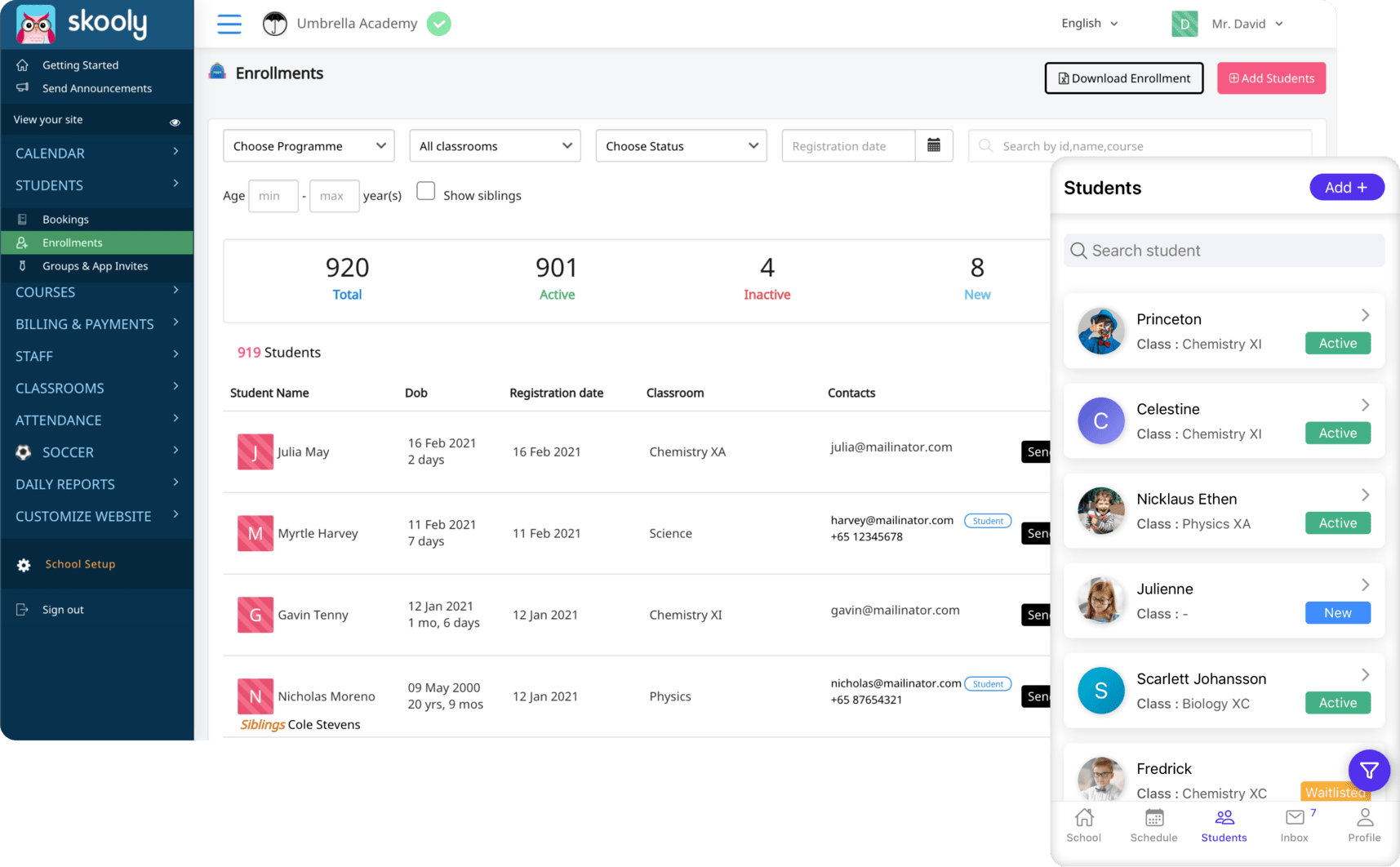 Student Management Software & App - <span class='notranslate'>Skooly | Try for Free