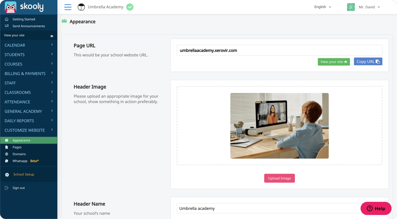 CUSTOMISE YOUR WEBPAGE